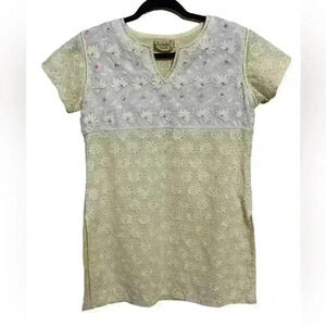 Sakshi Yellow Tunic Embellished Top Size XL